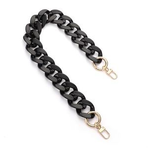 Short Black Chain Purse Strap